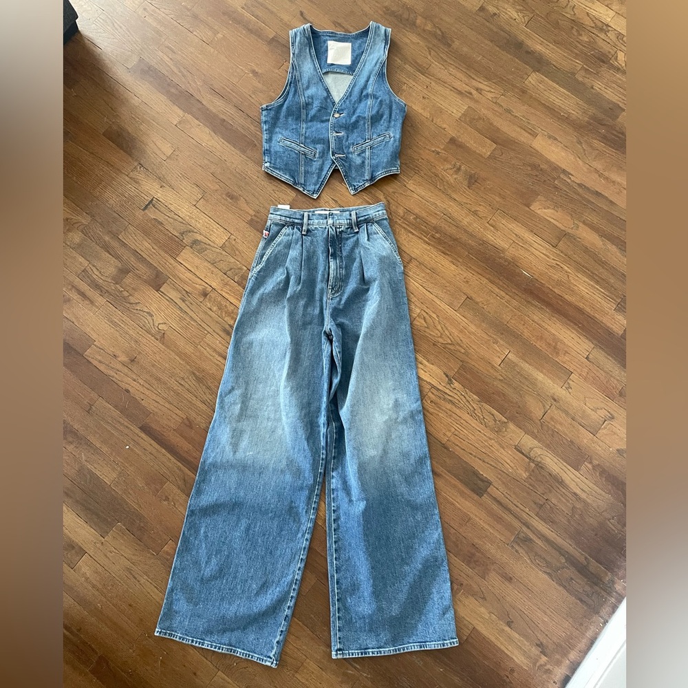 Clare V Blue Jeans & Vest